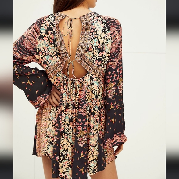 Free People Stevie Printed Tunic | Black Combo | Women's Size XS OB1252142 - Picture 13 of 13